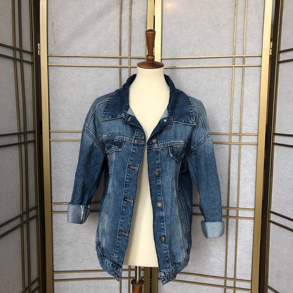 XS Zara Denim bomber style jacket